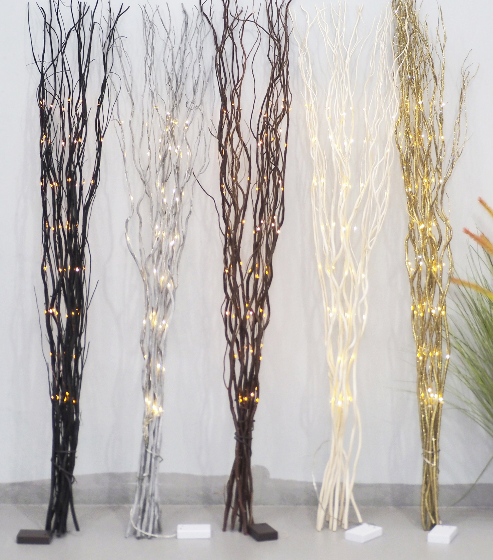6 Branches décoratives - Rameaux de sapin - Art floral - 7,7 et 9,5 cm