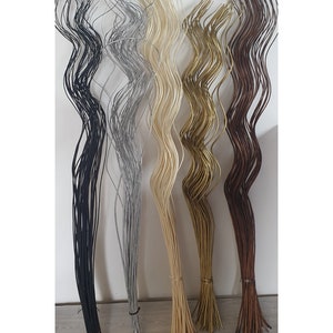 Spiral Willow Twigs Bunch, Curly Twisted Getrocknete Vasenfüller Korkenzieher Zweige 1,2 M Zweige 120 cm groß in Gold-Silber-Schwarz-Braun-Creme