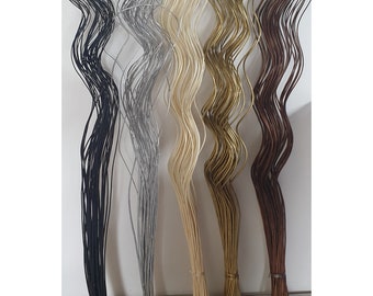 Spiral Willow Twigs Bunch, Curly Twisted Dried Vase Filler Corkscrew Branches 1.2M Branches 120cm tall in Gold- Silver- Black- Brown- Cream
