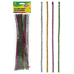 Chenille Pipe Cleaners 65 Fluffy Chenille Sticks Assorted Colours for Craft  or Art Project, Scrapbooking, Journaling, Collages, Party Games 