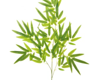 Bamboo Leaf Foliage for Floral Displays, 70cm Bamboo Leaves Spray, Artificial Detailed Green Tall Adjustable Faux Flower Arrangement Filler