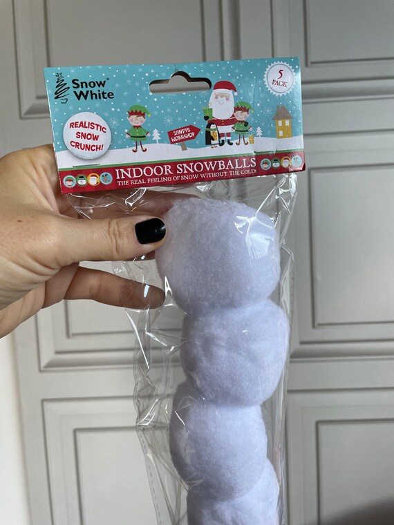 Fake Snowballs, Soft Plush Artificial Snowballs for Kids, Indoor 100 PCS