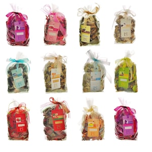 Hand Blended Pot Pourri In A Gift Bag Choose From 11 Fragrances, Long Lasting Scent For The Home. Tropical, Citrus, Cherry, Christmas & More