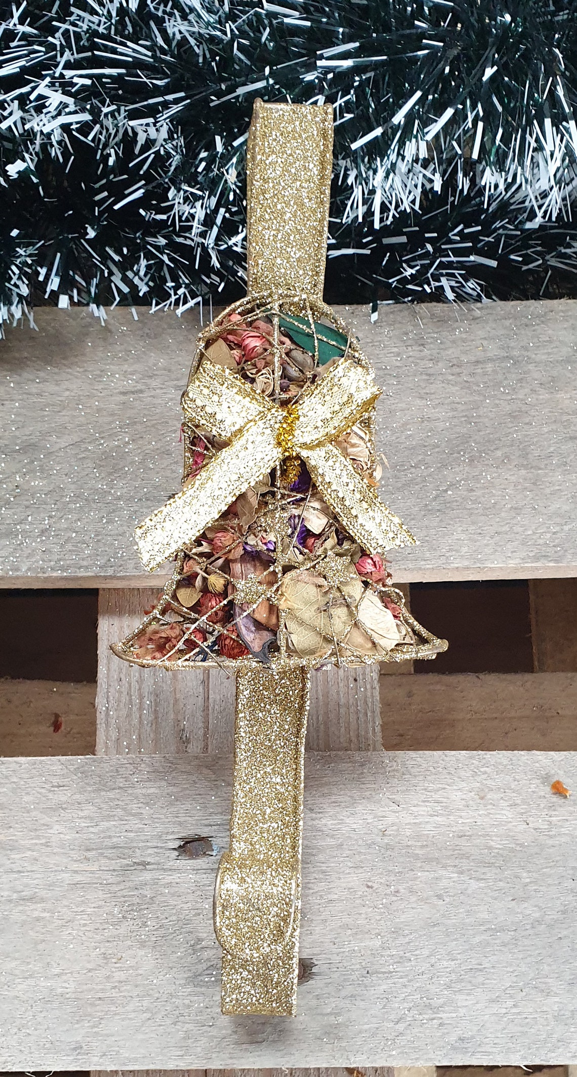 Gold Glitter Over Door Hanger for Christmas Wreaths Metal Etsy