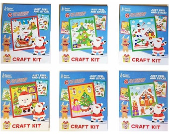 Christmas Craft Kits Xmas Stick Peel Play Design Nativity Santa Fun Activity Set Create Your Own Festive Picture Complete Craft Set