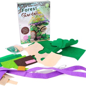 Forest Garden Make and Sew your own Magical Fairy or Enchanted Forest Gnome Garden Felt House Complete Kit- Kids Craft kit