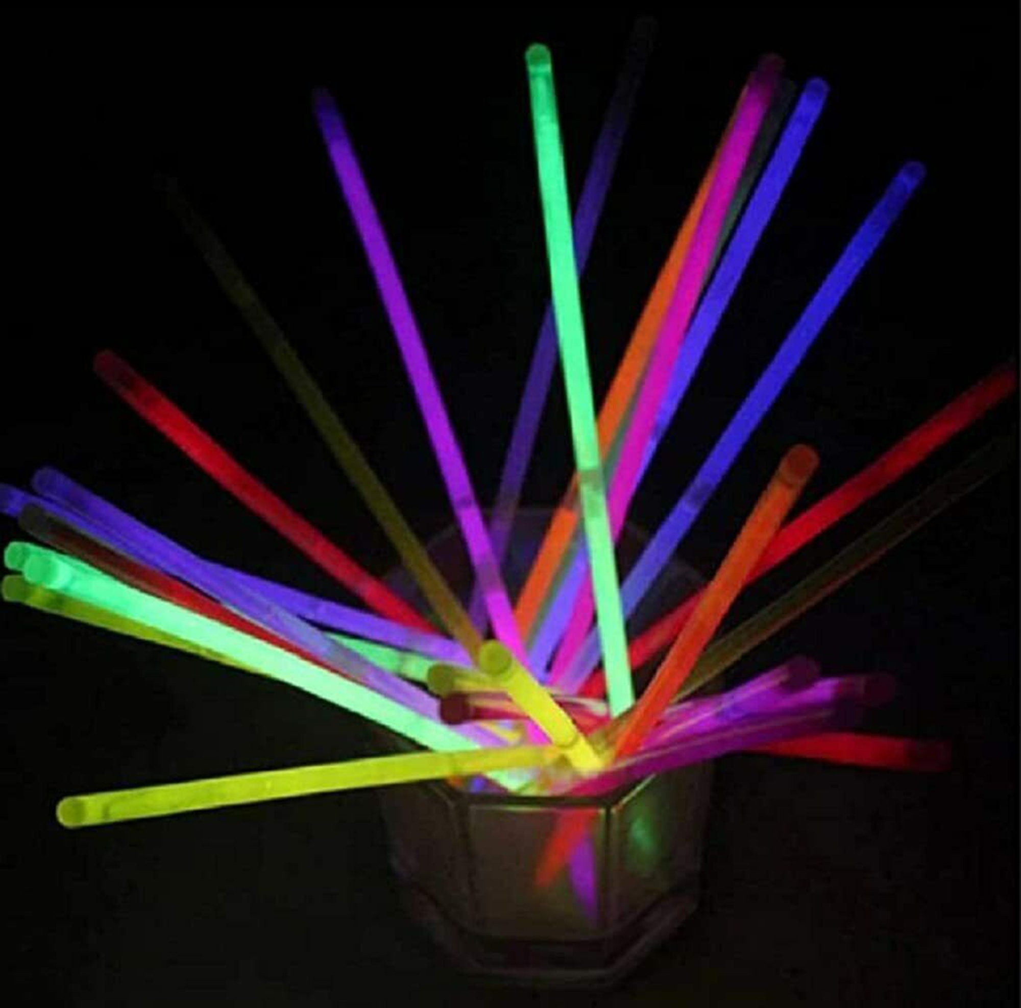 Glowstick Wedding Exit Ideas 8 Inch Glow in the Dark Light Up Sticks Glow  Neon Party Decorations Favors with Connectors