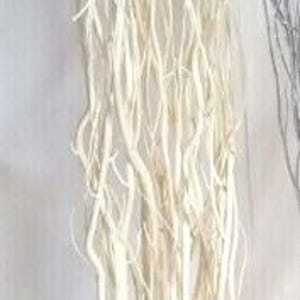 Natural Contorted Willow Twigs Bunch, Curly Twisted Dried Vase Filler Corkscrew Branches 115cm Tall-Cream -Brown- Black- Silver- Gold White