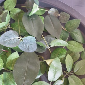 30 x Artificial Leaves Greenery Leaf for Arrangements Garlands Theatre Sets Forest Garden and More - Mixed Sizes and Shapes