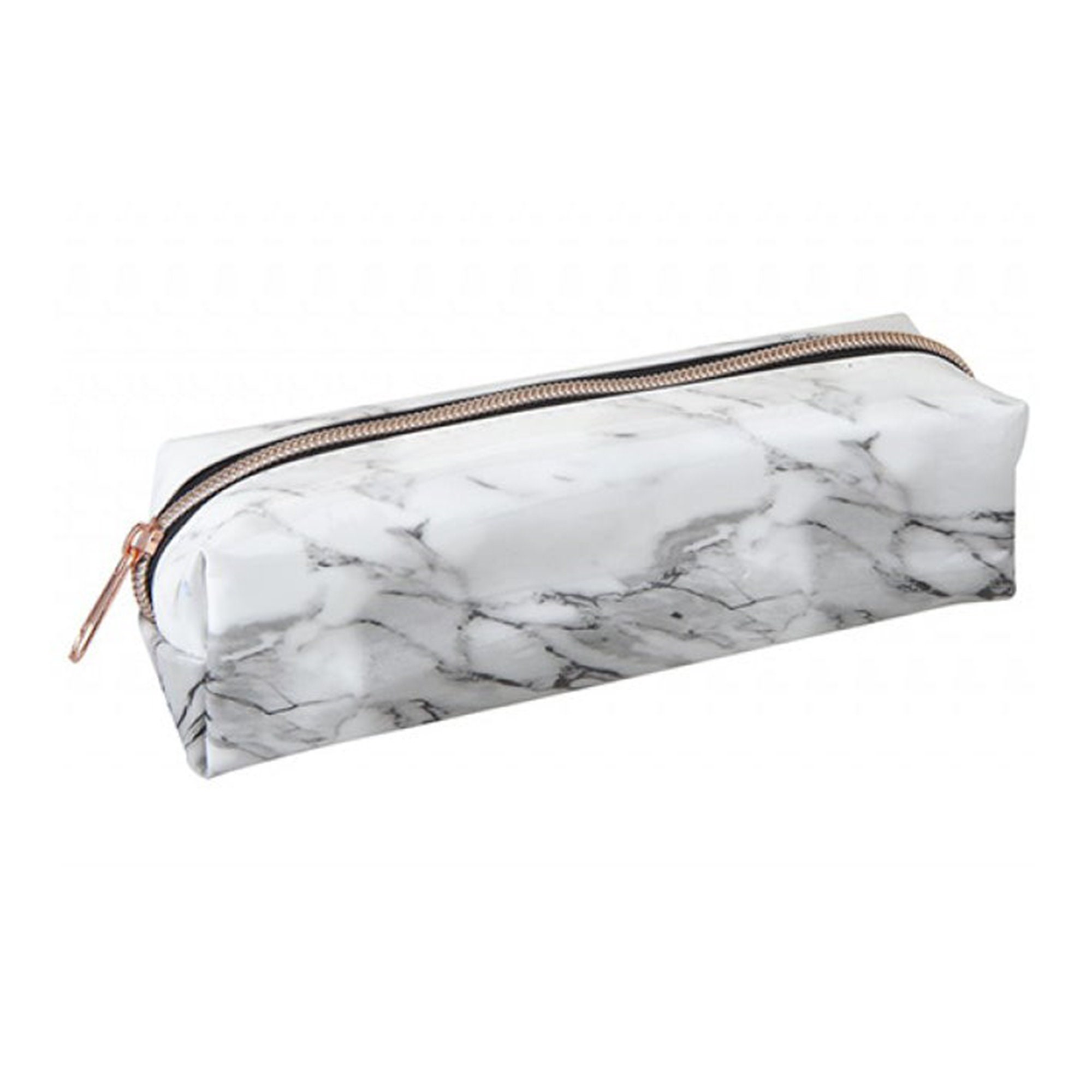 Marble And Rose Gold Design Zip Up Pencil Make Up or Brush Case. Back to School Home Office University Work Beauty Gift or Storage