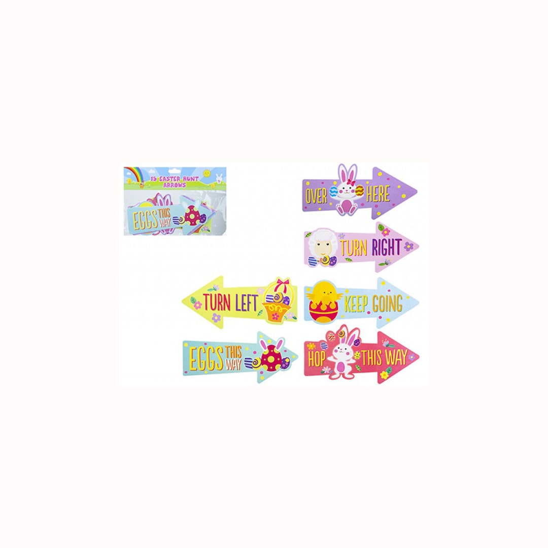 Easter Egg Hunt Arrows 15 Cardboard Directions for Egg Hunt Trail ...