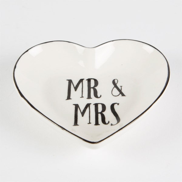 Ringschale Vintage "Mr & Mrs" / Schmuckschale, Ringteller,  Hochzeit, Geschenk, Hochzeitsgeschenk