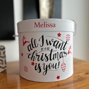 Geschenkbox Weihnachtsgeschenk personalisiert mit Deckel /  Pappbox / Blumenbox / Geschenkbox / Geschenkkarton / Geschenkverpackung