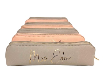 Personalised Faux Leather Accessory / Pencil Case