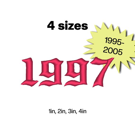 Old English Font Birth Year Personalize Your Gifts | Digital