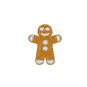 Gingerbread Man | Digital Embroidery File | Holiday Present / Gift | Instant Download | Small Logo Icon | Home Industrial Embroidery Machine