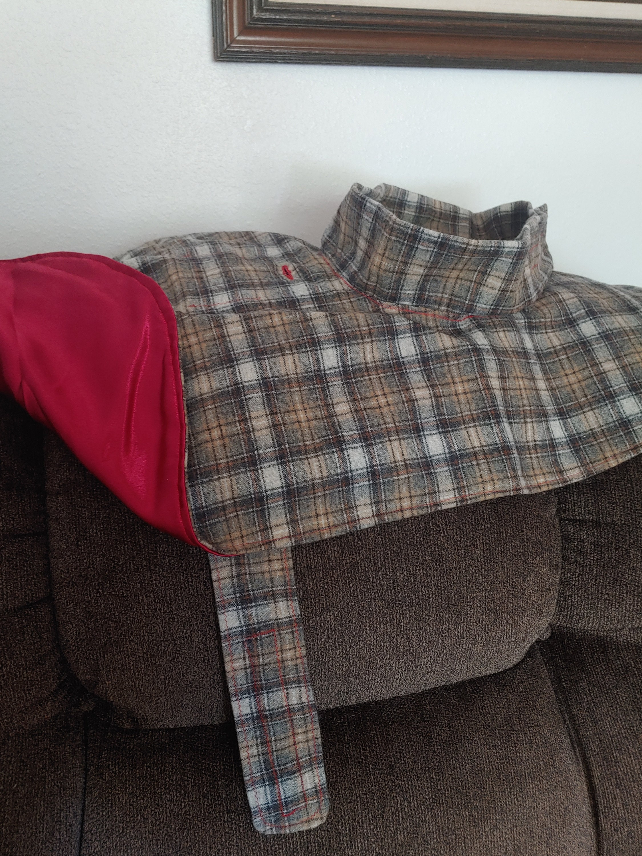 Large Tartan Dog Coat Etsy
