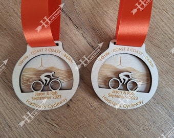 Bulk Packs Custom Logo Eco Biodegradable Wooden Medals, Personalised Sports Medals, Marathon, Cycling, Running, Football, Charities, Rescues
