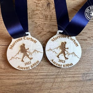 10+ Bulk Packs Custom Logo Eco Bio Wooden Medals, Personalised Sports Medals, Marathon, Cycling, Running, Football, Charity, Rescues