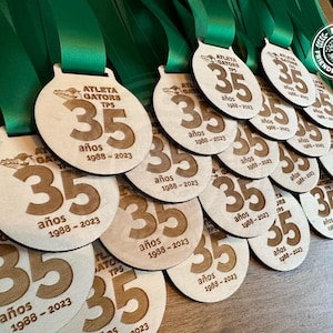 10+ Bulk Packs Custom Logo Eco Bio Wooden Medals, Personalised Sports Medals, Marathon, Cycling, Running, Football, Charity, Rescues