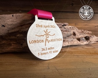 Custom Eco Wooden Medals Bulk (10+) – Personalised Sports Awards, Marathon, Running, Cycling, Football, Charity Events, Schools & Clubs