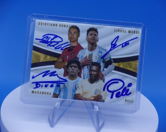 Card personalizzata Passato e Presente (Pelé,Maradona.Cristiano,Messi)