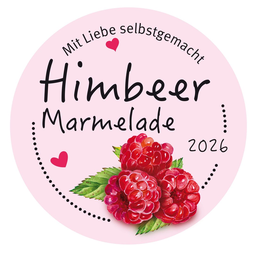 24 Aufkleber - Himbeer-Marmelade Design 2 24 Aufkleber - Himbeer-Marmelade Design 2