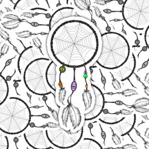 Spooky Dreamcatcher Vinyl Sticker