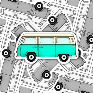 Retro Van Vinyl Sticker
