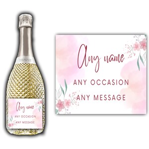 Personalised Prosecco Label Sticker for Prosecco Champagne Wine Bottles - Birthday Engagement Wedding Anniversary Retirement Any Text