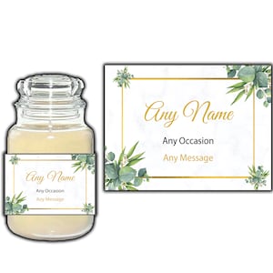 Custom Floral Label Sticker for Candles