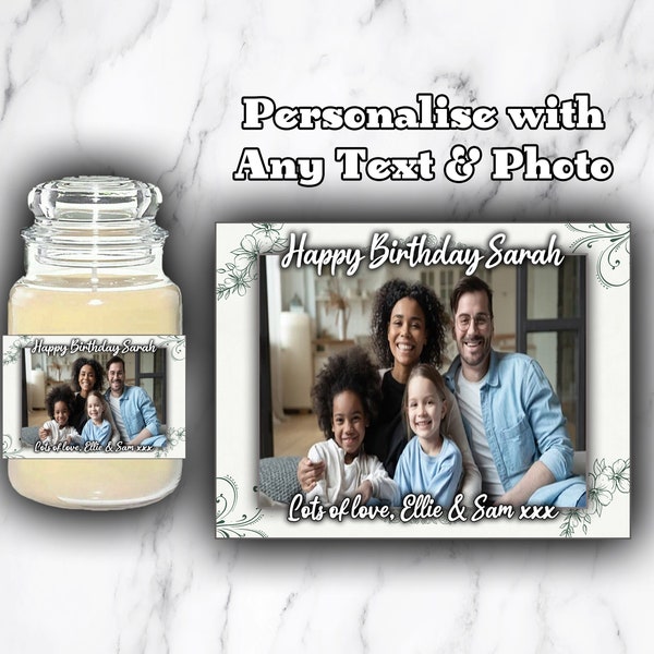 Personalised Label Sticker for Candles - Birthday Engagement Wedding Anniversary Retirement Custom Any Text