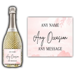 Personalised Prosecco Label Sticker for Prosecco Champagne Wine Bottles - Birthday Engagement Wedding Anniversary Retirement Any Text