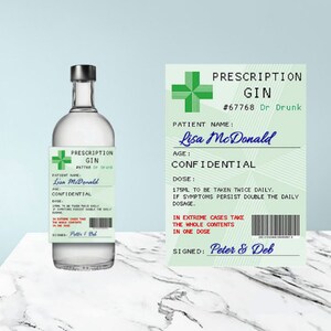 PARTY PERSONALISED VODKA WEDDING GIN PRESCRIPTION BOTTLE LABEL BIRTHDAY PARTY PERSONALISED VODKA WEDDING GIN PRESCRIPTION BOTTLE LABEL BIRTHDAY