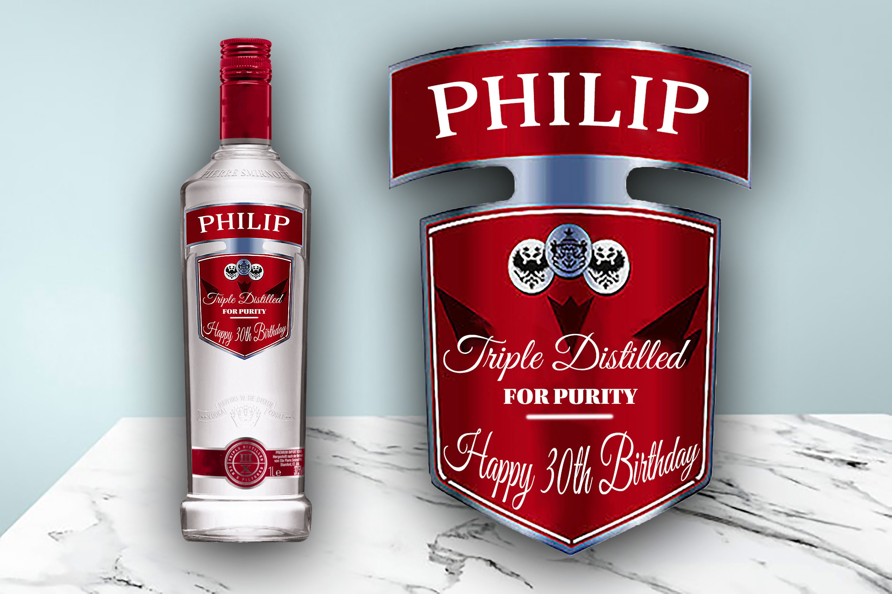 Smirnoff Vodka Label - Etsy UK