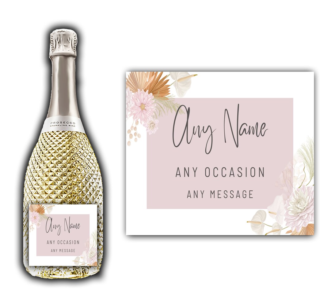 Personalised Prosecco Label Custom Champagne Wine Bottle Etsy