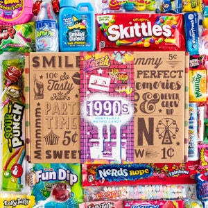 Fun Vintage Candy 50 Count Nostalgic Snacks Retro Sampler Box Care Package  Vintage Candy Retro 70s Gift Box 90s Gift for Parents 