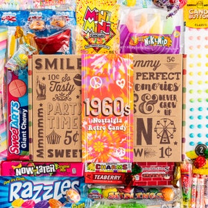 Vintage Candy Co. 1960s Retro Decade Candy Gift Assortment - 60s Candies Mix - Best Candies Gift Idea for Woman Man Girl Boy College Student