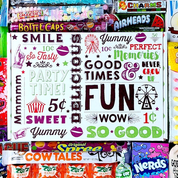 Deluxe Size Retro Candy Box