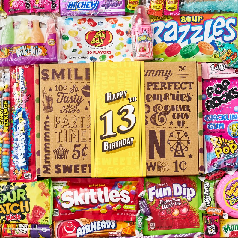 Vintage Candy Co. 1 Best 13 Bday Gift Basket Assorted Mix Fun Gift