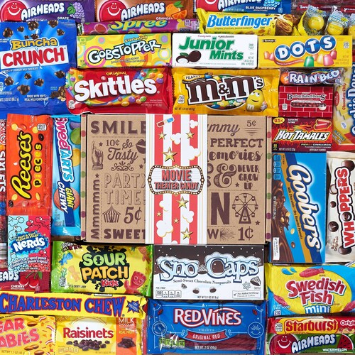 Best Movie Theater Candy 1 Movie Night Candy Gift Box for Etsy