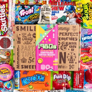 Vintage Candy Co 1980s Retro Decade Candy Gift Assortment - 80s Candies Mix - Best Candies Gift Idea for Woman Man Girl Boy College Student