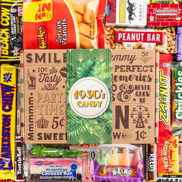 Vintage Candy Co. 1930s Retro Decade Candy Gift Assortment - 30s Candies Mix - Best Candies Gift Idea for Woman Man Girl Boy College Student