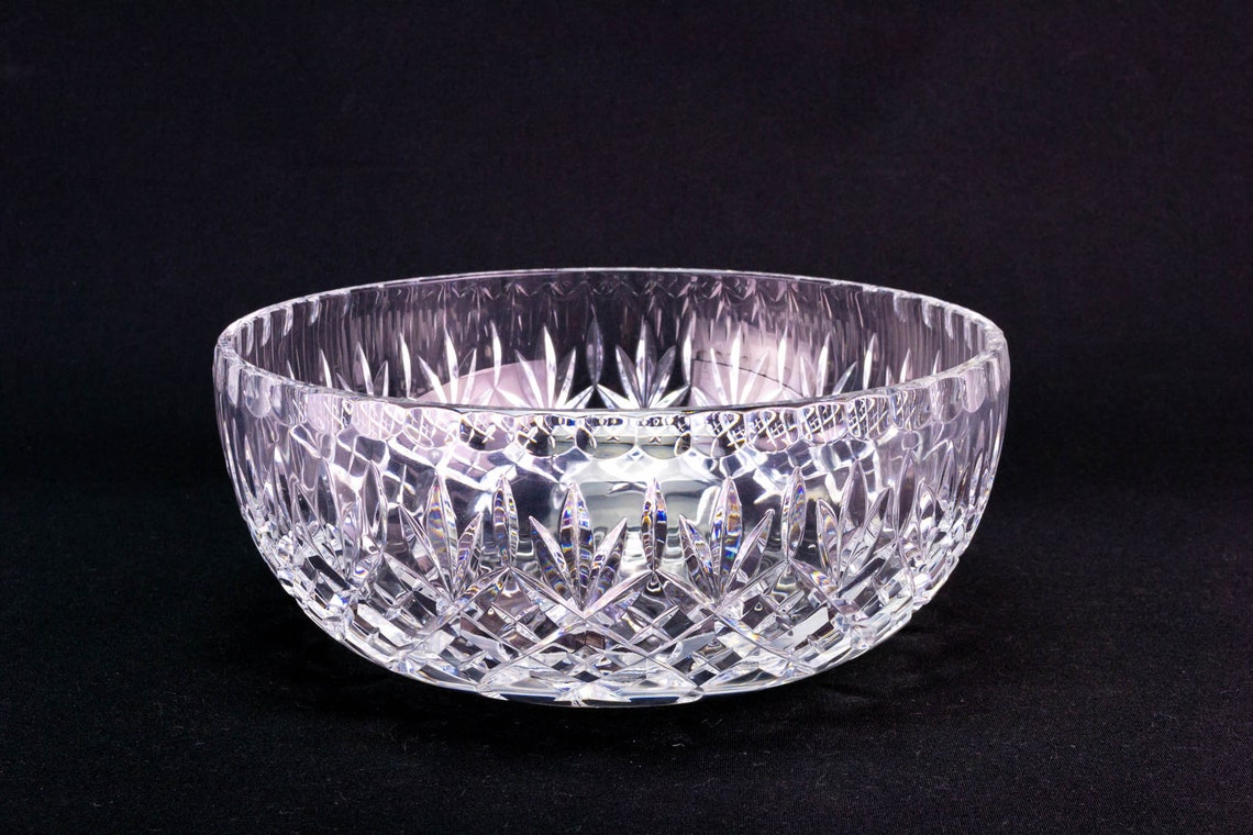 Vintage Fruit Bowl in Cut Crystal Glass Edinburgh Etsy