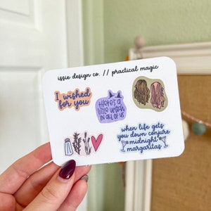 Practical Magic Half Sticker Sheet // Whimsical Stickers, Witchy, Fall Stickers, Halloween, Magical, Fall Aesthetic, Bullet Journal Stickers