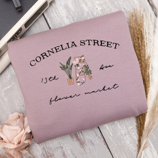 Cornelia Street Flower Market- Embroidered Sweatshirt/Hoodie/T-shirt