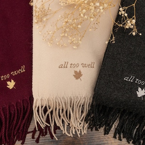 All Too Well Embroidered Autumn Leaf Scarf