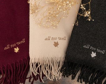 All Too Well Embroidered Autumn Leaf Scarf