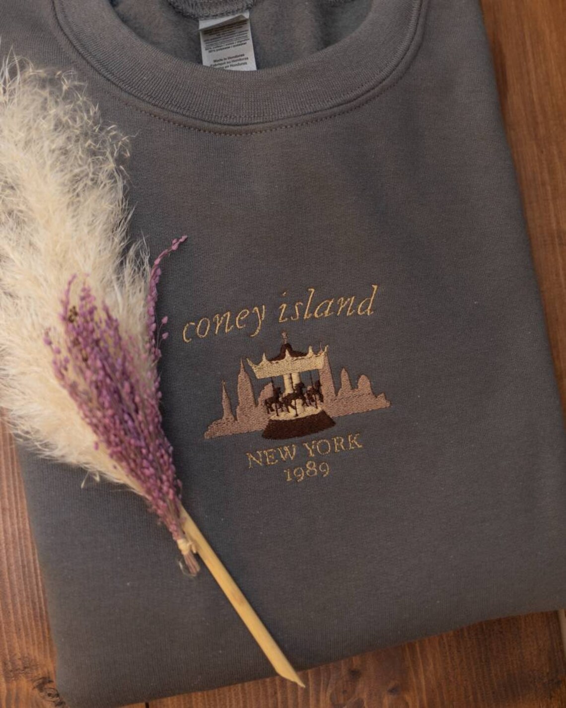 Coney Island New York Embroidered Sweatshirt/hoodie/tshirt Etsy