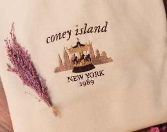 Coney Island New York- Embroidered Sweatshirt/Hoodie/T-shirt